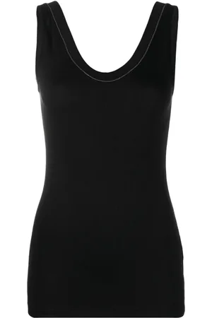 Brunello Cucinelli Top, Dame, Sort, S, Bomuld, Tank Top