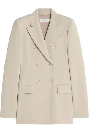 Sportmax Jakke, Dame, , M, Uld, Dobbeltbrystet blazer i teknisk stof