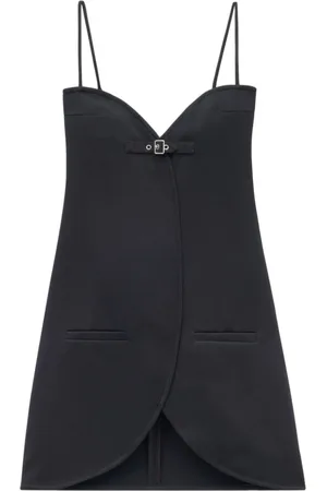 Courrèges Kjole, Dame, Sort, S, Polyester, Ellipse Twill Kjole