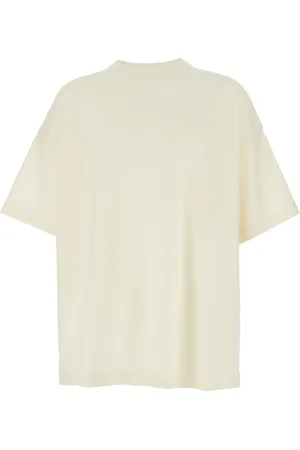 FEAR OF GOD Top, Herre, , M, Bomuld, T-shirt med Rund Hals og Mini Patch