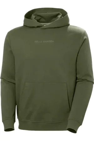 Helly Hansen Sweathshirts & Hoodies, Herre, Grøn, L, Grøn hættetrøje med kængurulomme