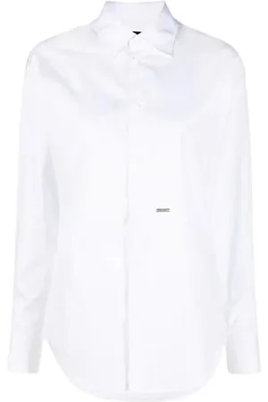 Dsquared2 Bluser & Skjorter, Dame, Hvid, 3XS, Bomuld, Stretch Cotton Skjorte