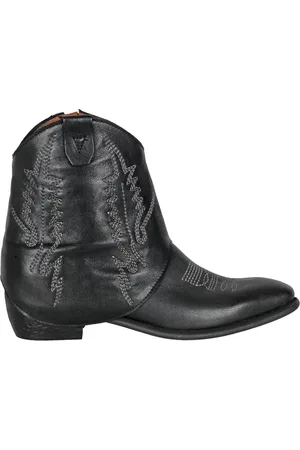 Zoe Sko, Dame, Sort, 37 EU, Læder, Vintage Texan Læder Ankelstøvler