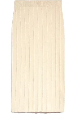Max Mara Nederdel, Dame, , L, Uld, Melk Midi Nederdel