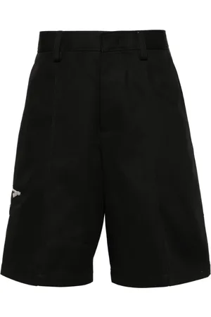 Lanvin Shorts, Herre, Sort, M, Bomuld, Sort bomuldstwillshorts i sort
