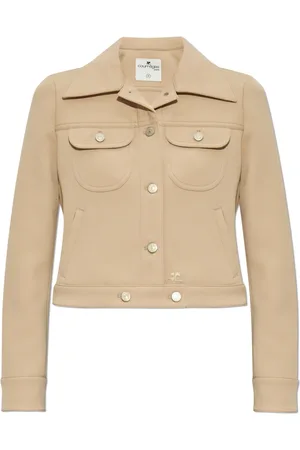 Courrèges Jakke, Dame, , 2XS, Uld, Lys Jakke