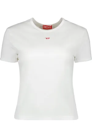 Diesel Top, Dame, Hvid, 2XS, Bomuld, T-Uncutie-Long-D T-Shirt