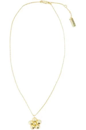 Marc Jacobs Tilbehør, Dame, Gul, ONE SIZE, Uld, Daisy Balloon Halskæde - Guld Messing