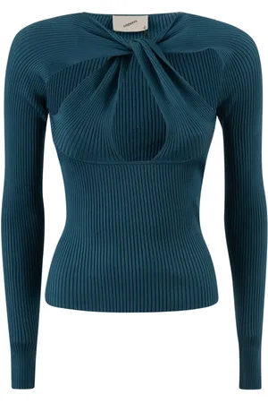 COPERNI Strik, Dame, Grøn, XS, Peacock Top