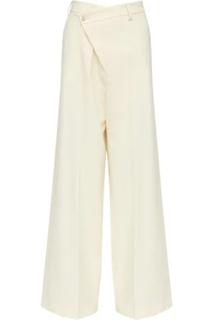 Maison Margiela Bukser, Dame, , S, Uld, Bukser med Asymmetrisk Lukning