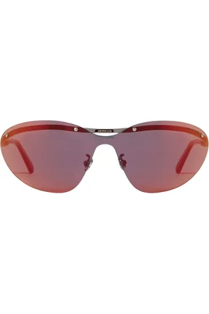 Moncler Tilbehør, Herre, , ONE SIZE, Polerede Metal Rimless Ovale Spejlsolbriller