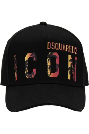 Dsquared2 Tilbehør, unisex, Sort, ONE SIZE, Bomuld, Ikonisk baseballkasket med spænde