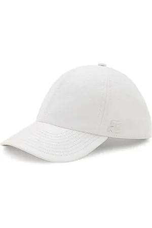 Courrèges Tilbehør, Herre, Hvid, S, Bomuld, Logo-Patch Baseball Cap