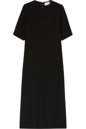 Sportmax Kjole, Dame, Sort, S, Polyester, T-shirt Kjole