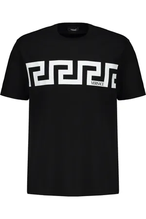 VERSACE Top, Herre, Sort, 3XL, Bomuld, Maxi Print Bomuld T-shirt