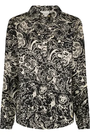 Fabienne Chapot Bluser & Skjorter, Dame, Sort, M, Uld, Sunrise Bluse med Clic-krave