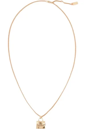 Marc Jacobs Tilbehør, Dame, Lyserød, ONE SIZE, Rose Gold Tote Bag Halskæde Messing