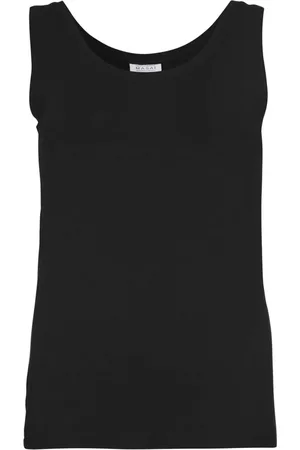 Masai Top, Dame, Sort, L, Uld, Basic Top med Brede Skulderstropper