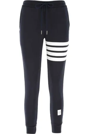 Thom Browne Bukser, Dame, Blå, 2XS, Bomuld, Mørkeblå bomulds joggingbukser
