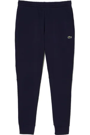 Lacoste Bukser, Herre, Blå, M, Bomuld, Slim Fit Bukser med Logo Broderi