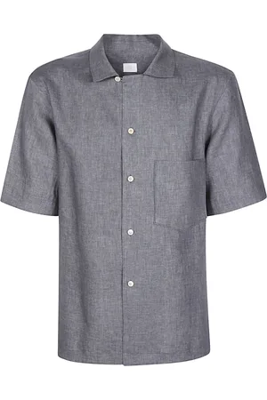 ELEVENTY Skjorte, Herre, Sort, XL, Uld, Linen Skjorte med Lomme