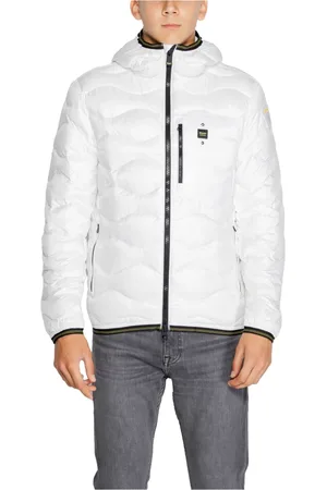 Blauer Jakke, Herre, Hvid, 2XL, Uld, Hvid Lynlås Hættejakke