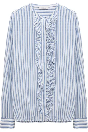 Dorothee Schumacher Bluser & Skjorter, Dame, Blå, XL, Bomuld, Stribet Bluse