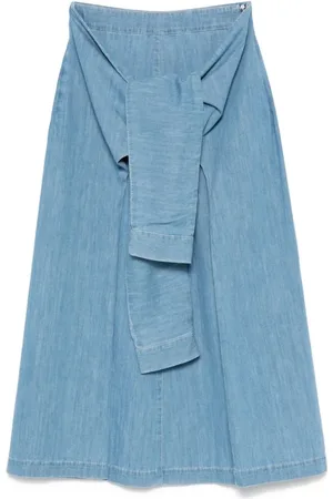 Fabiana Filippi Nederdel, Dame, Blå, XS, Denim, Lys Blå A-line Nederdel