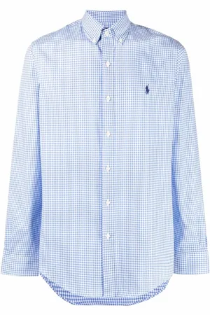 Ralph Lauren Skjorte, Herre, Blå, L, Clear Silk Shirt