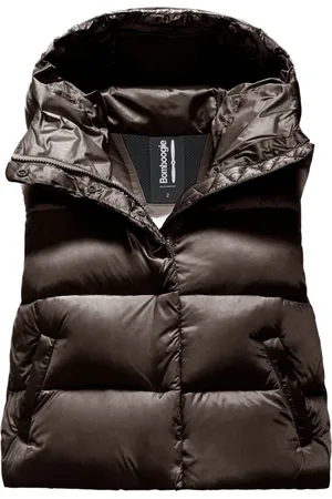 Bomboogie Jakke, Dame, Brun, XL, Nylon, Puffy Dunvest i Lys Nylon