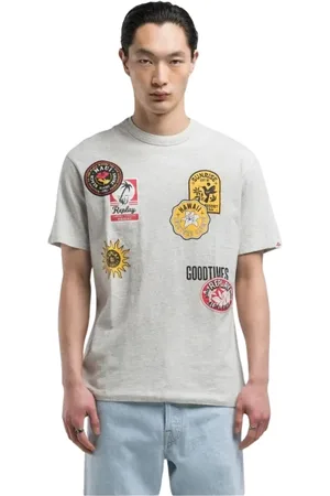 Replay Top, Herre, , S, Grafisk rund hals T-shirt til mænd