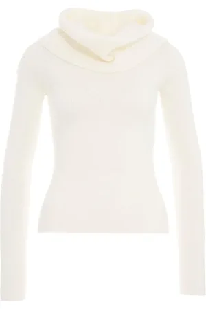 Liu Jo Sweathshirts & Hoodies, Dame, Hvid, L, Uld, Cozy Knitwear Aw23 Hættetrøje