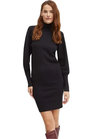 Silvian Heach Kjole, Dame, Sort, S, Polyester, Modern Sort Strikkjole