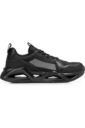 EA7 Sko, Herre, Sort, 41 1/3 EU, Læder, High Sole Sneakers