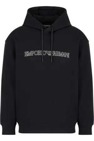 Emporio Armani Sweathshirts & Hoodies, Herre, Sort, XS, Bomuld, Hoodie