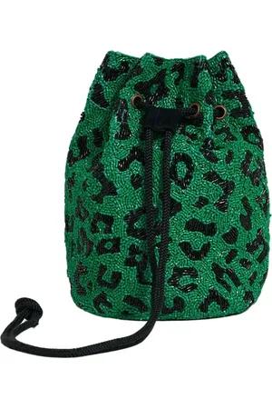 Essentiel Antwerp Taske, Dame, Grøn, ONE SIZE, Uld, Adorned Khaki Bucket Bag