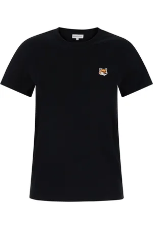 Maison Kitsuné Top, Dame, Sort, M, Bomuld, Bold Fox Head Patch T-shirt