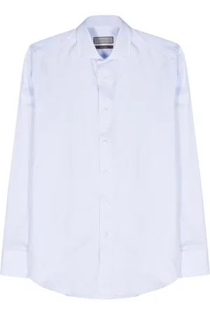CANALI Skjorte, Herre, Blå, 5XL, Bomuld, Impeccabile Cotton Dress Shirt