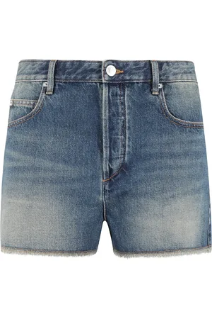 Isabel Marant Shorts, Dame, Blå, 2XS, Bomuld, Blå Slidte Shorts Lesia