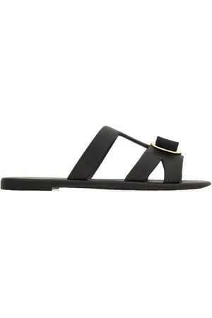 Salvatore Ferragamo Sko, Dame, Sort, 40 EU, Sort Bow Detail Slip-On Sko
