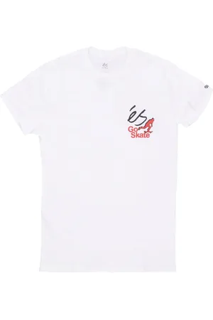 Es Top, Herre, Hvid, L, Bomuld, Skate Tee Hvid T-shirt