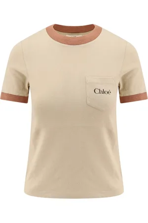 Chloé Top, Dame, , M, Bomuld, Kontrast Profiler Bomuld T-shirt