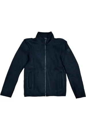 Colmar Strik, Herre, Sort, XL, Uld, Fuld Zip Pullover med Høj Hals