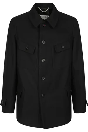 Maison Margiela Jakke, Herre, Sort, L, Bomuld, Jakke med knaplukning