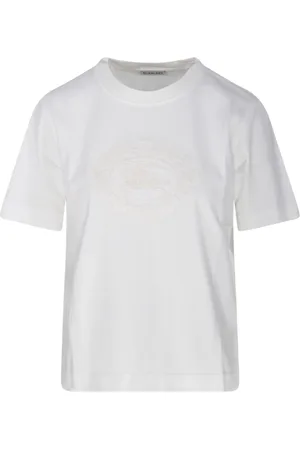 Burberry Top, Dame, Hvid, M, Bomuld, Chalk T-shirt