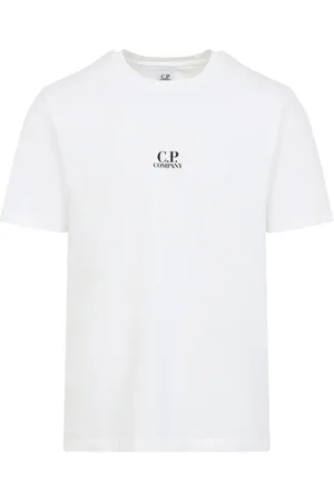 C.P. Company Top, Herre, Hvid, XL, Uld, Hvid T-shirt Moderne Pasform Stilfuld