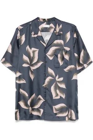 DRIES VAN NOTEN Skjorte, Herre, Flerfarvet, L, Bomuld, Kortærmet skjorte med brystlomme