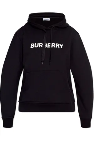 Burberry Sweathshirts & Hoodies, Dame, Sort, M, Bomuld, Logo Hættetrøje