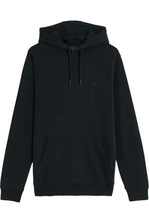 Lyle & Scott Sweathshirts & Hoodies, Herre, Sort, XL, Bomuld, Superfin Pullover Hættetrøje