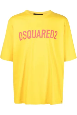 Dsquared2 Top, Herre, Gul, 2XL, Bomuld, Kortærmet T-shirt